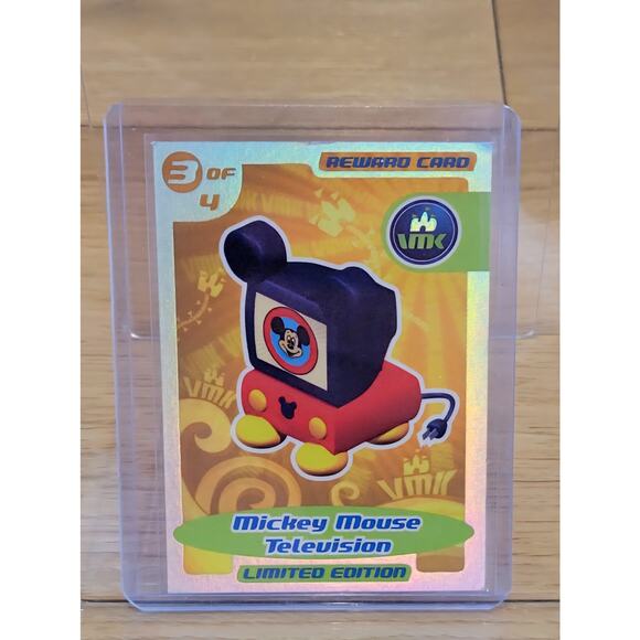 Rare Virtual Magic Kingdom VMK Disney Mickey Mouse Television Reward Card Limite - Picture 1 of 2